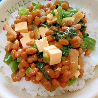 納豆の食べ方-野沢菜＆チーズ♪